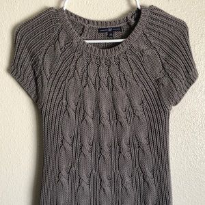 Gap Gray Cable Knit Sweater Dress